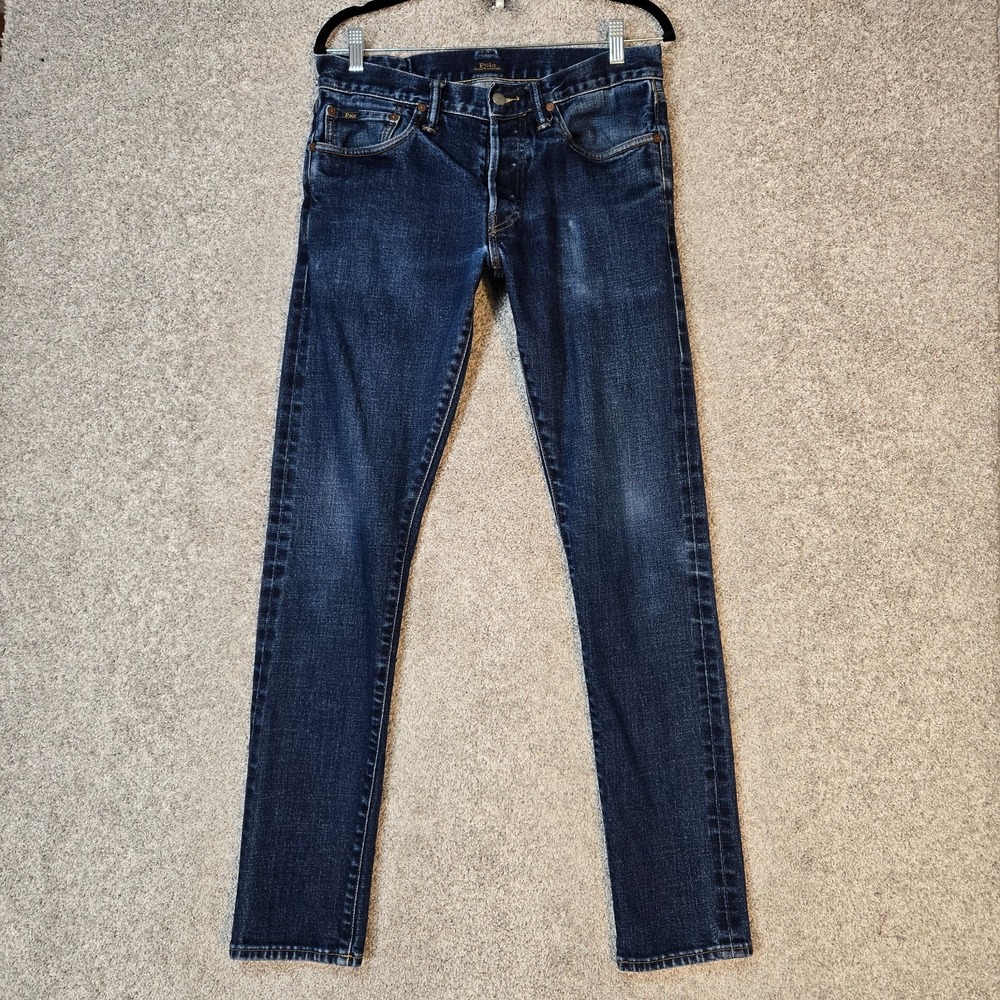 Polo Ralph Lauren Jeans mens 31x34 The Sullivan Slim button fly distressed